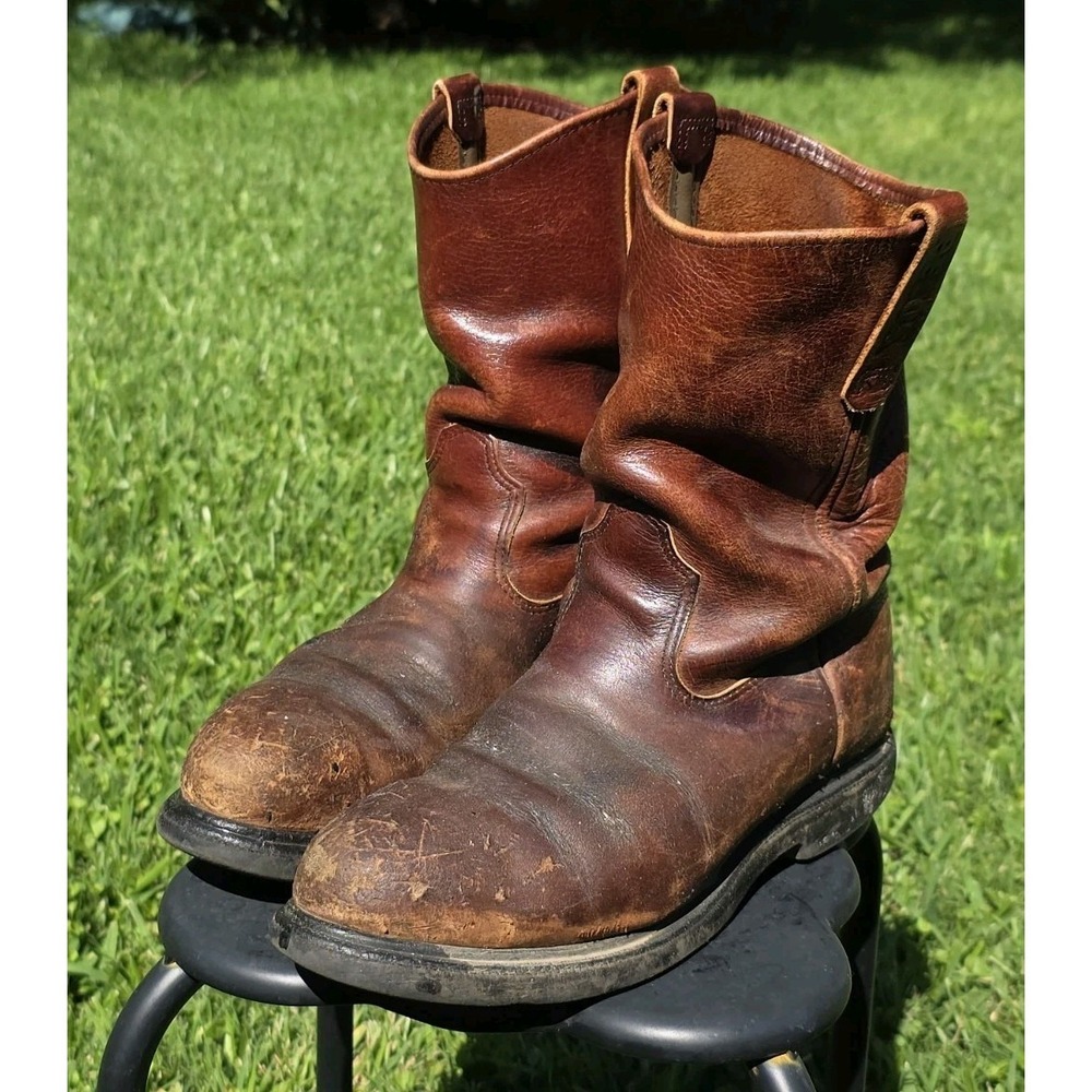 Red Wing 4470 Pecos SuperSole Steel-Toe Pull-On Boots Size 9.5 USA Work